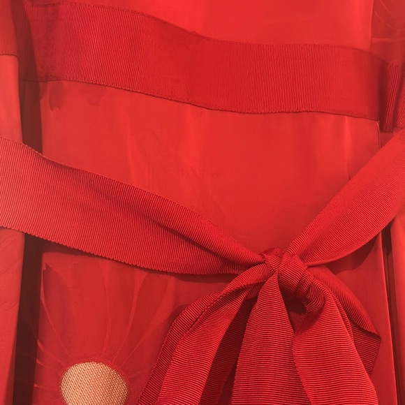 NWOT LK Bennett Red Floral Long Sleeve Wrap Dress Dr Elspeth - Picture 6 of 15